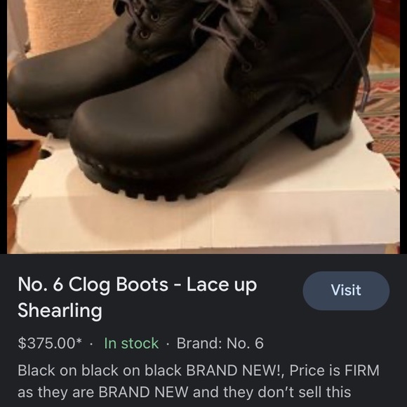 Shearling Lined Clog Boots - great condition - Picture 9 of 13